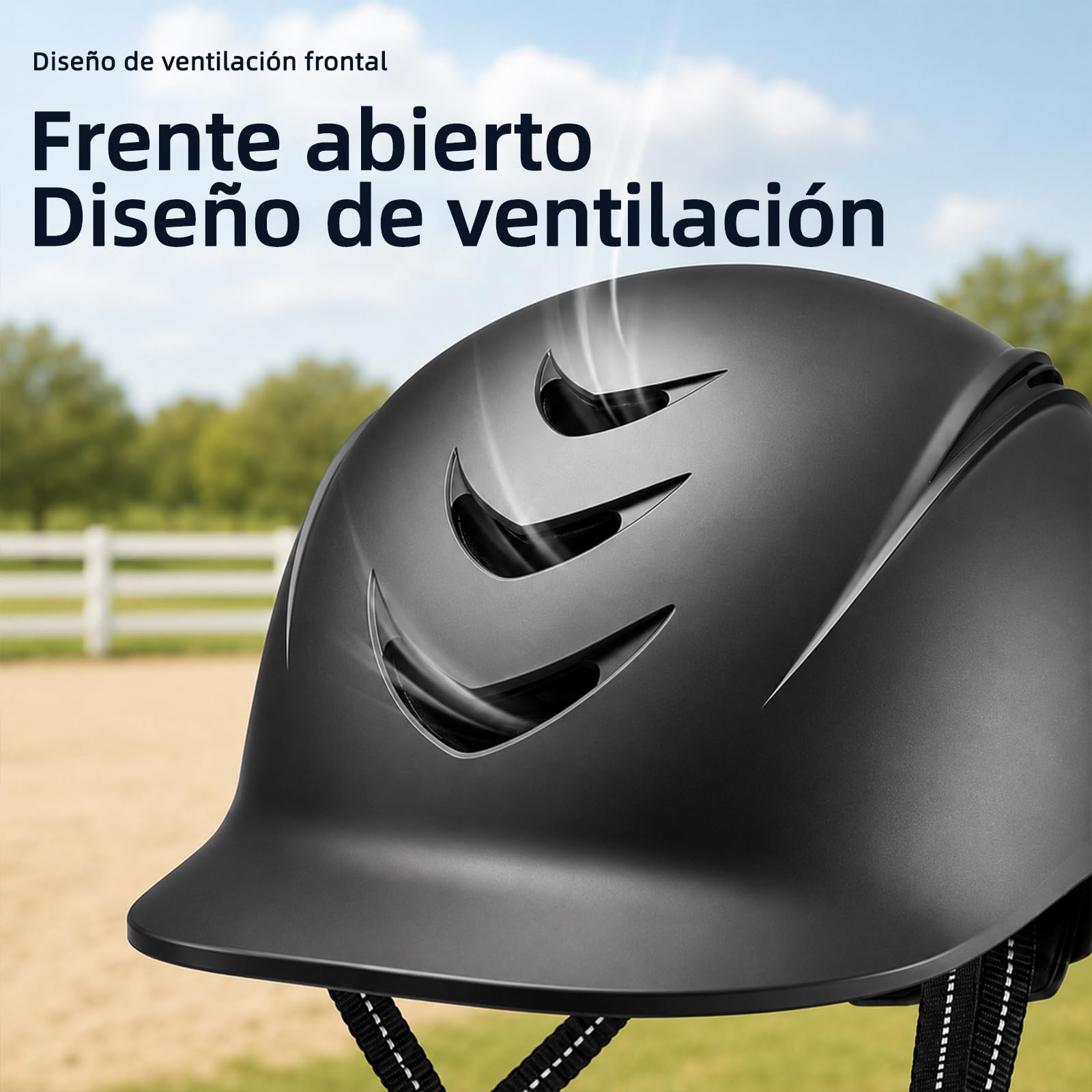 Casco de Equitación Casco de Equitación a Prueba de Golpes Simple Cómodo Portátil Transpirable Gorra de Equitación Ajustable de Verano para Niños Principiante