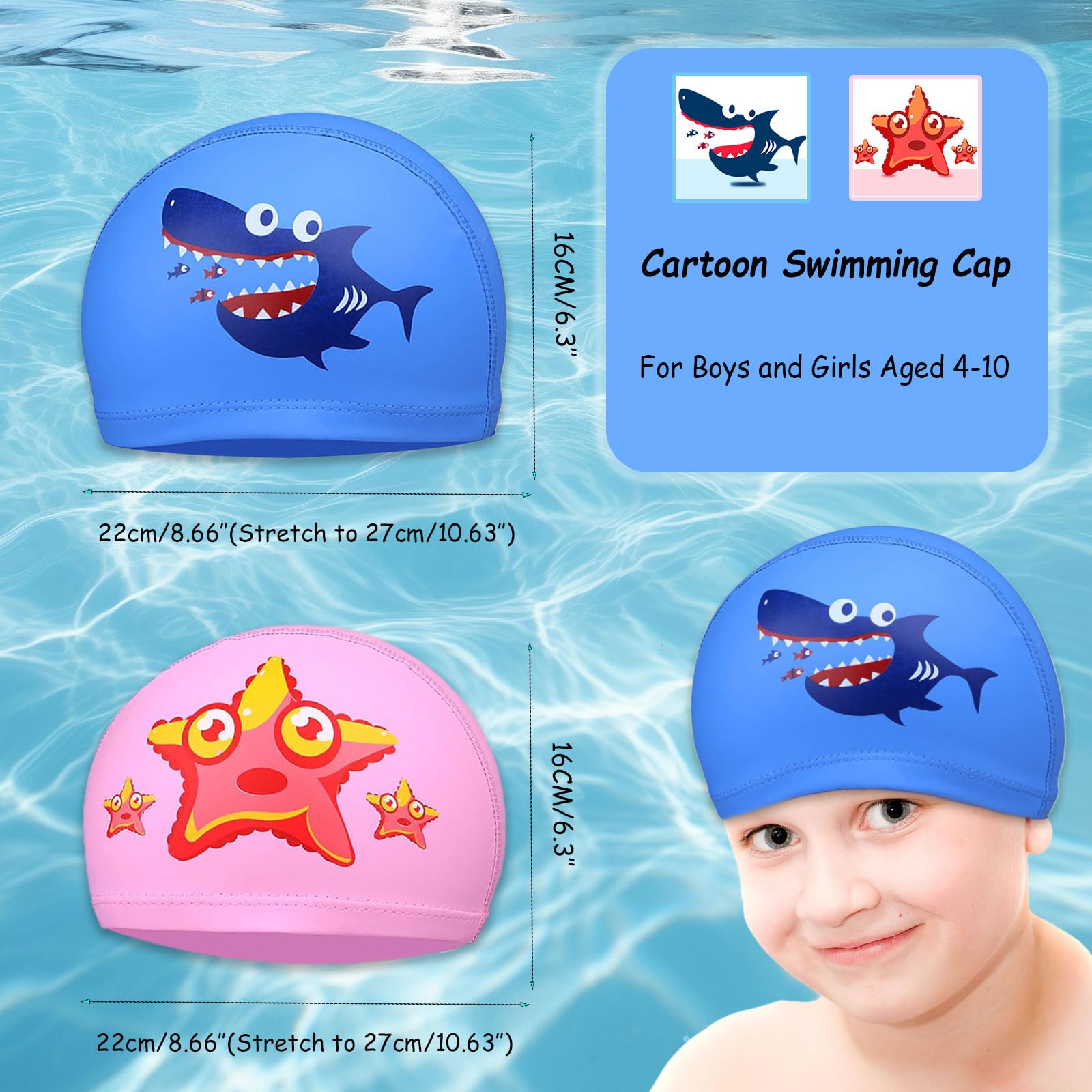 Cuffie Piscina Bambini Cuffia Da Nuoto Per Bambini, Cuffie Per - Foto 10