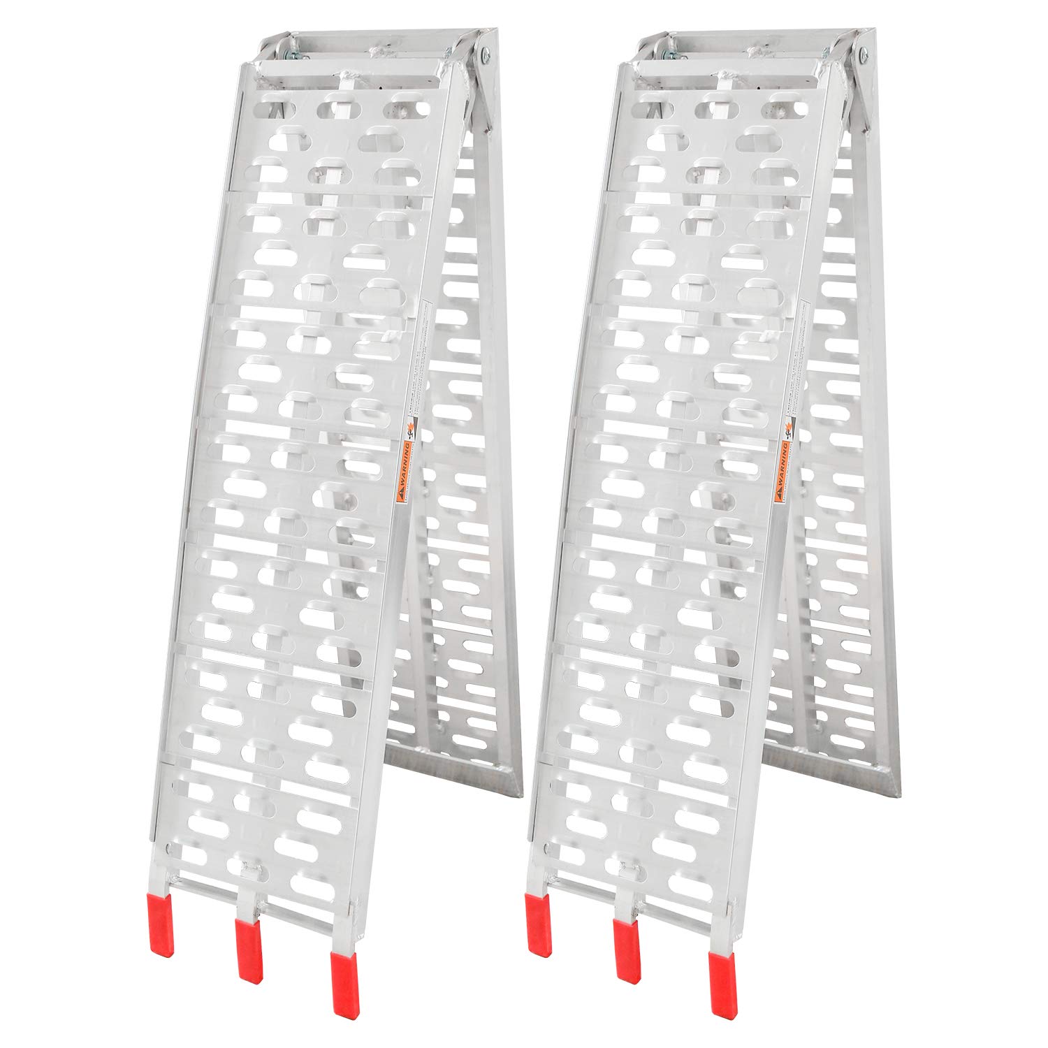 2 x składana rampa najazdowa, 680 kg, aluminiowa rampa załadunkowa, antypoślizgowa szyna załadunkowa, maks. 340 kg na sztukę, rampa załadunkowa do motocykli, przyczep, kosiarek, 226 x 30,5 x 5,5 cm