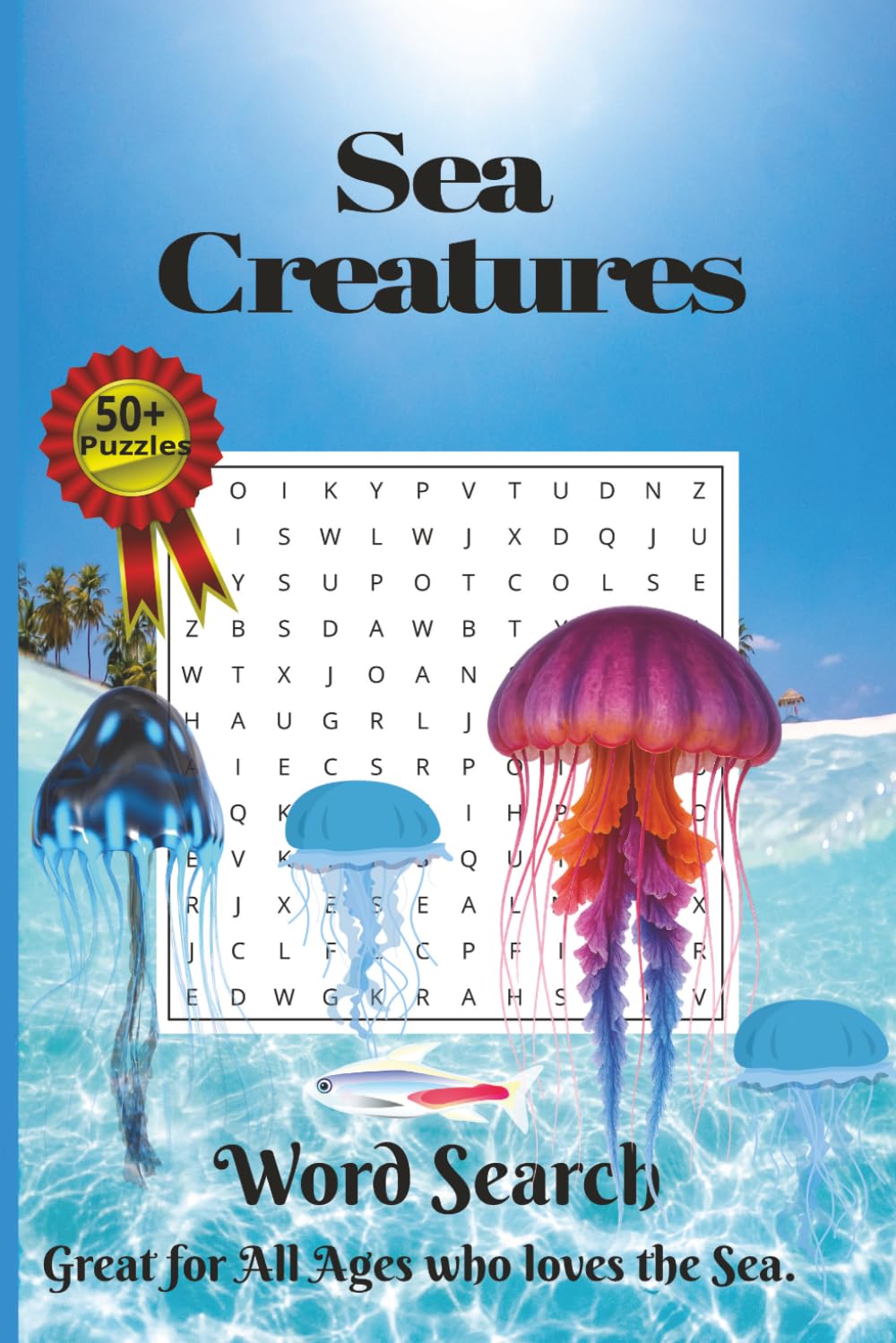 Sea Creatures: Enjoy learning about ocean life with this puzzle. Good for Adults, Seniors, and Teens, great game activity for the whole family.