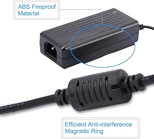 Miniatura 7 de COOLM 60W AC DC 12V 5A Adaptador de fuente de alimentación 5.5X2.0.197 in 60W Cargador con 8 vías 8 vías Cable divisor de alimentación para cámara