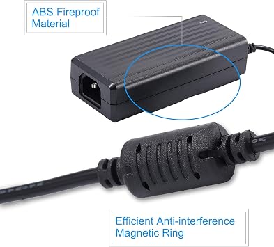 COOLM 60W AC DC 12V 5A Power Supply Adapter 5.5X2.5mm 60W Charger with 8-Way 8 Way Power Splitter Cable for CCTV Camera LED Strip Light