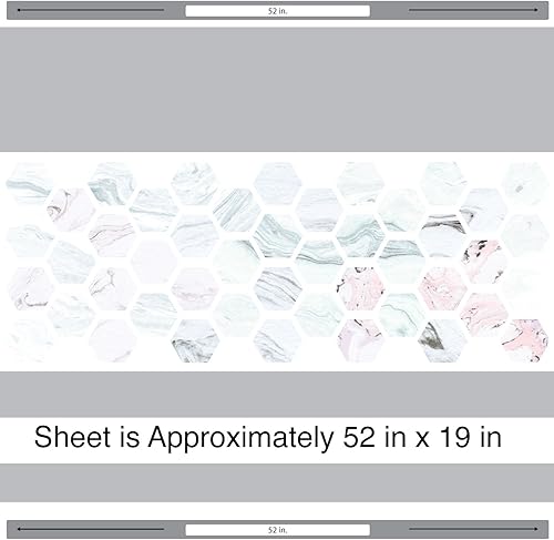 Miniatura 2 de chromantics hexagonal calcomanía de pared de mármol azulejos – Crea tu propio geométrico Mural por