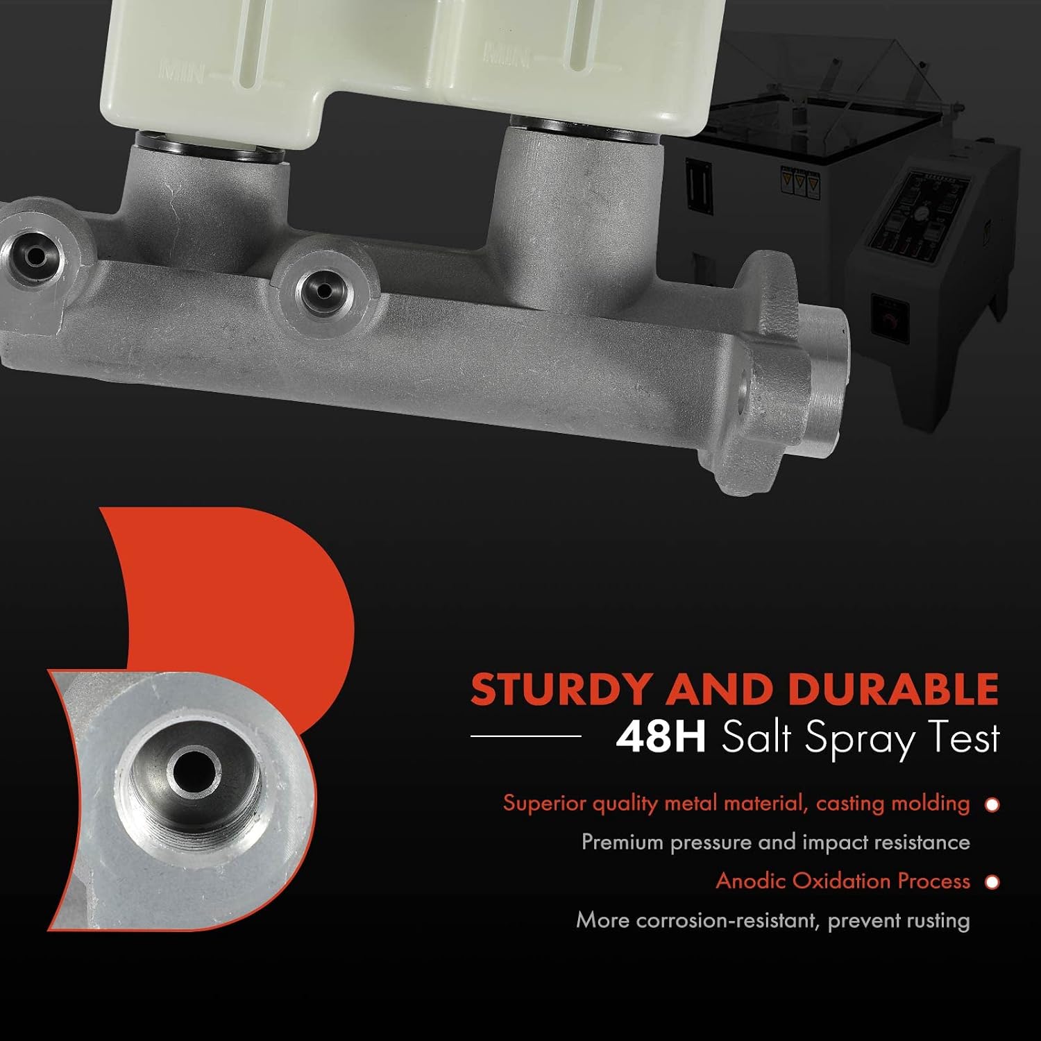 A-Premium Brake Master Cylinder with Reservoir and Cap Compatible with Cadillac, GMC and Oldsmobile Vehicles - Blazer, S10, Jimmy, Sonoma, Bravada, 1997 - Replaces 18029852