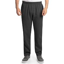 Fruit of the Loom Mens Eversoft Fleece Open Bottom Sweatpants with Pockets, Relaxed Fit, Moisture Wicking, Breathable