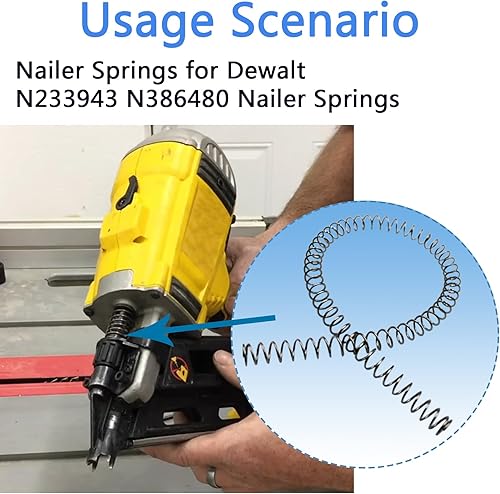 Miniatura 5 de N233943 Muelles clavadores para muelles de clavadora Dewalt DCN6901 DCN21PLB DCN21PLM1 DCN693B DCN693M1 DCN690B (2 piezas)