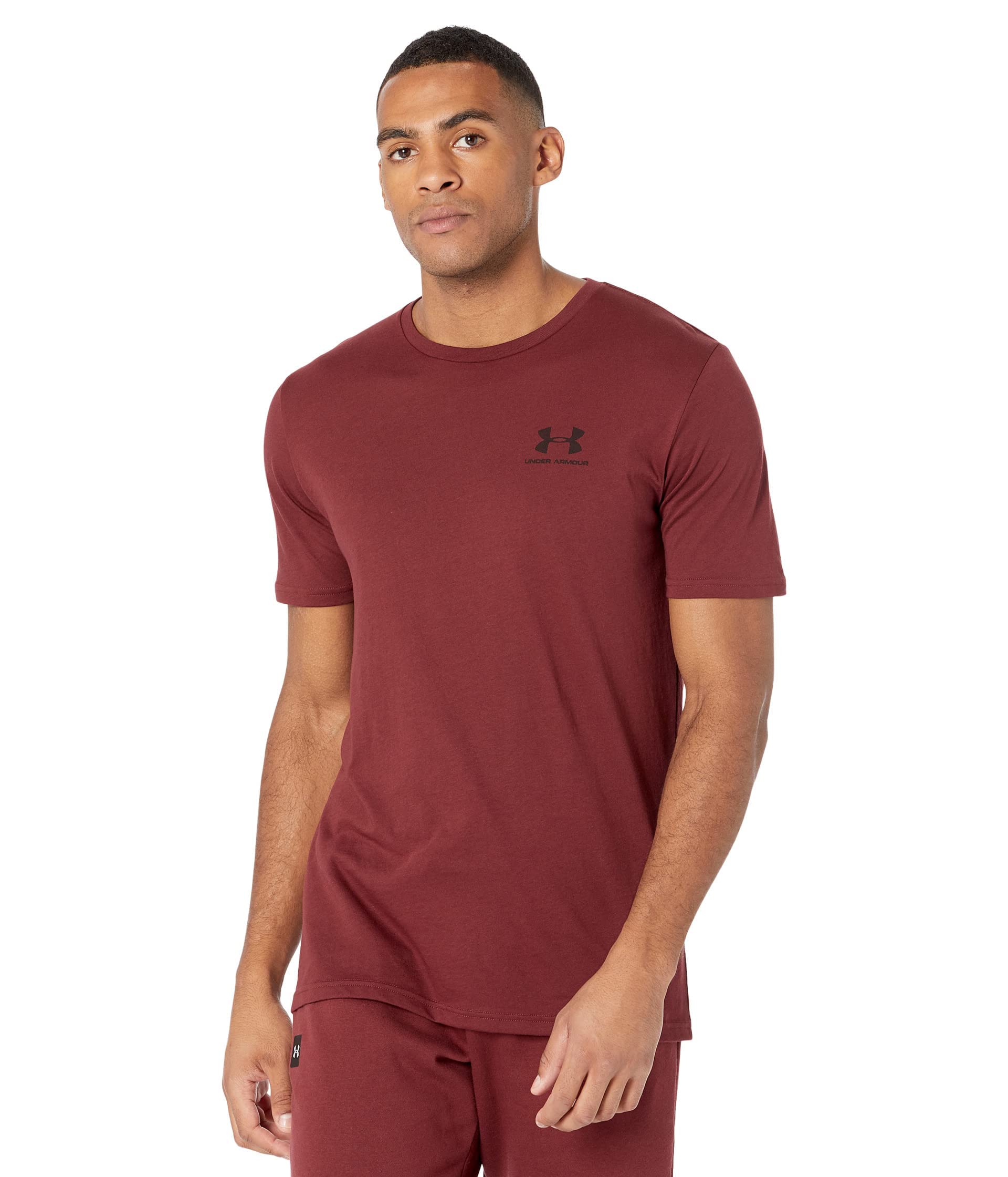 Under Armour Men's Sportstyle Left Chest Logo Short-Sleeve T-Shirt Medium (691) Chestnut Red / / Black