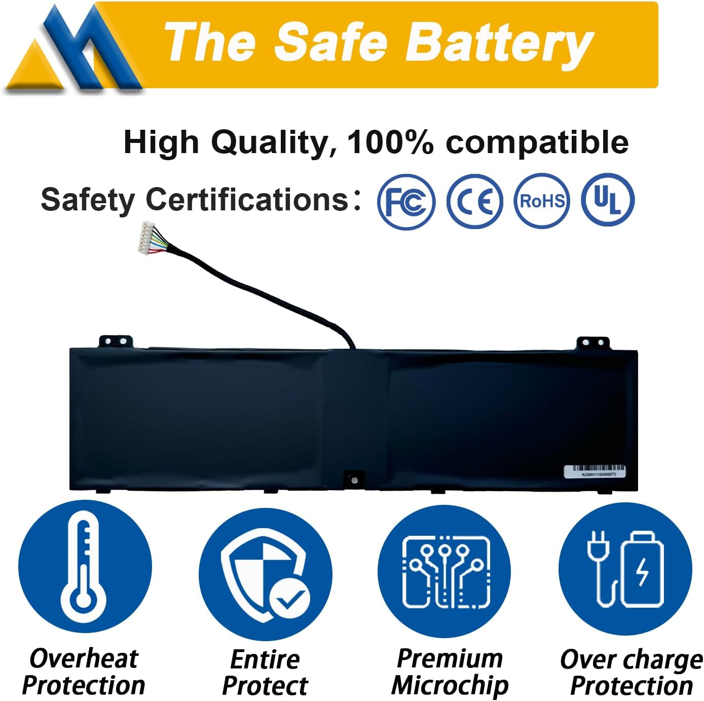 AP21B7Q Laptop Battery Compatible with Acer Predator Triton 300 SE PT314-51S (2022) Swift Edge SFX16-61G Swift X SFX14-71G Series QKT.00407.014 15.48V 4930mAh 76Wh