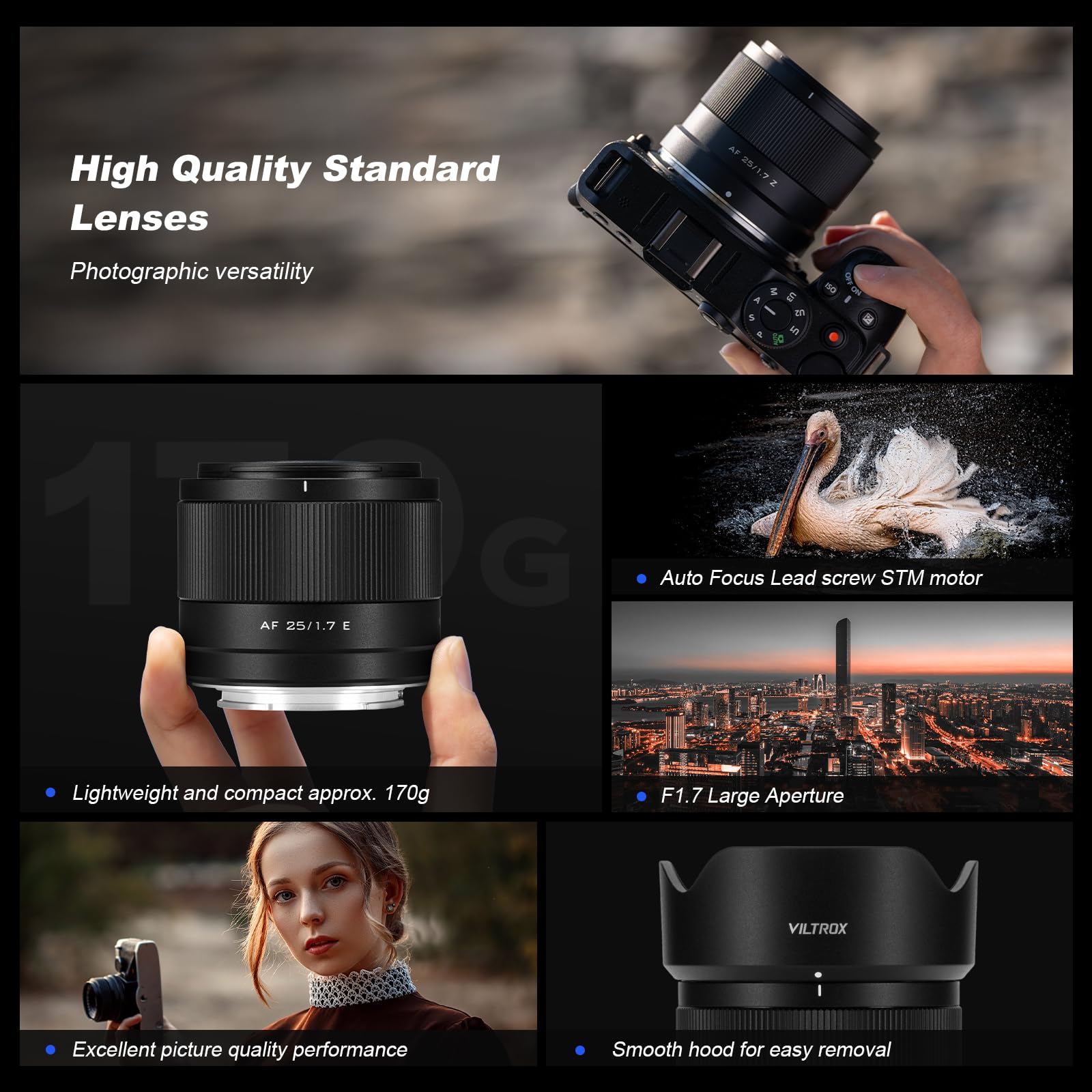 Amazon.com : VILTROX 25mm F1.7 Air XF Pocket Dispo Lens AF F