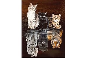 Huacan Cat Tiger Diamond Painting 5D