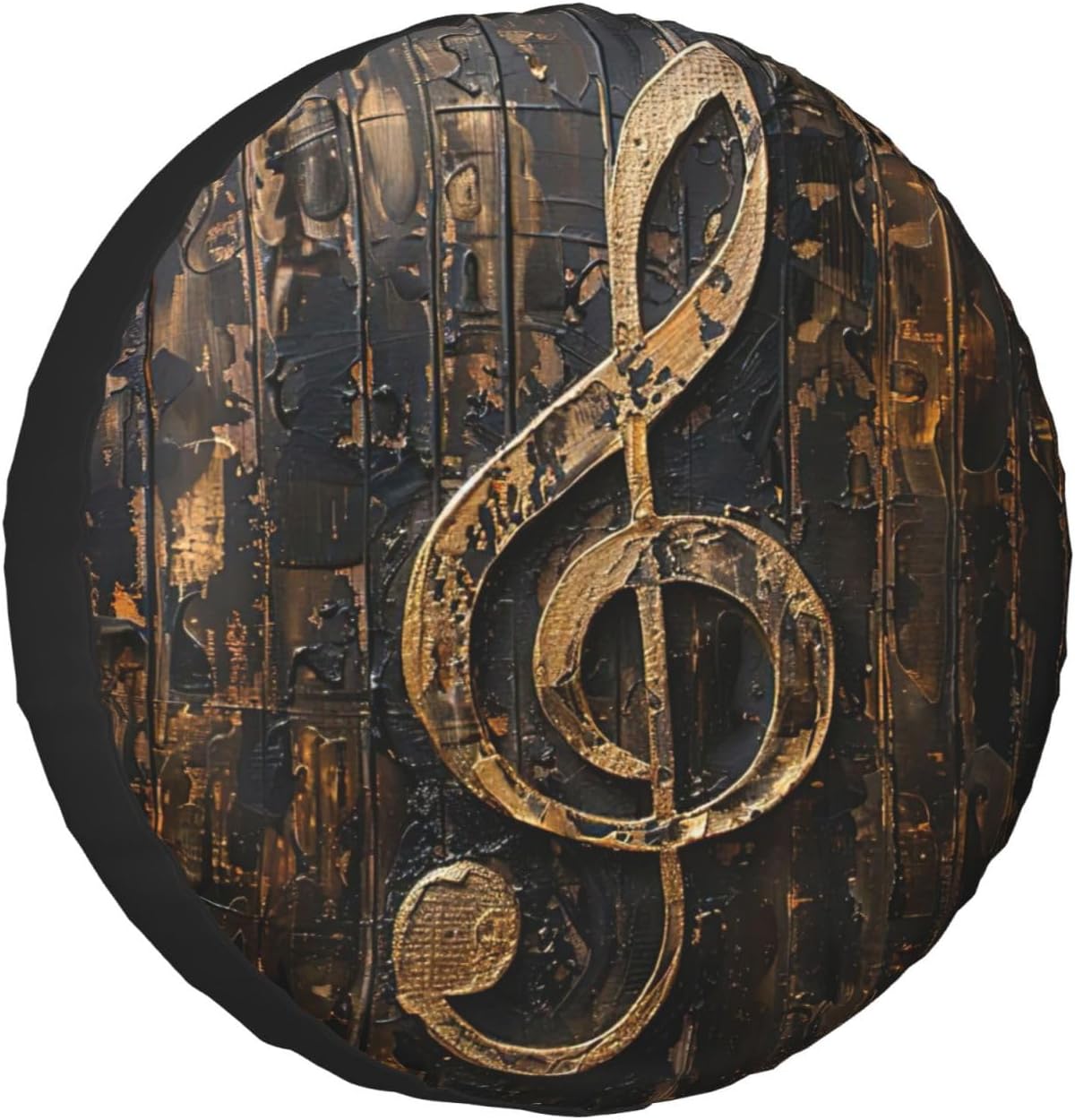 Music Symbol Print Tire Cover Universal Spare Wheel for Trailer Rv SUV Truck Camper Travel Accessories