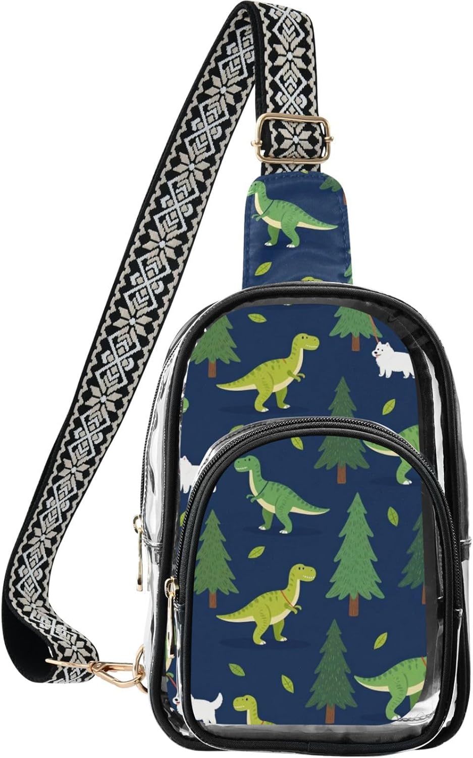 linqin Clear Crossbody Purse for Sports Spectators with Dual Carrying Modes