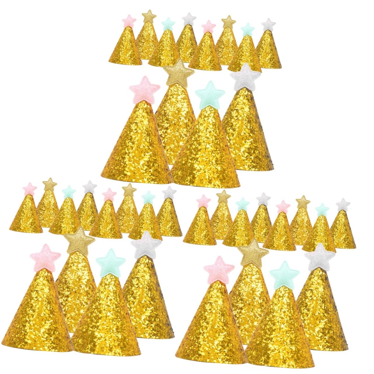 Hohopeti 3 Sets Kindergeburtstagsparty-hüte Entzückender Sternhut Festival-kopfbedeckung Sanftes Material 12 Stück * 3