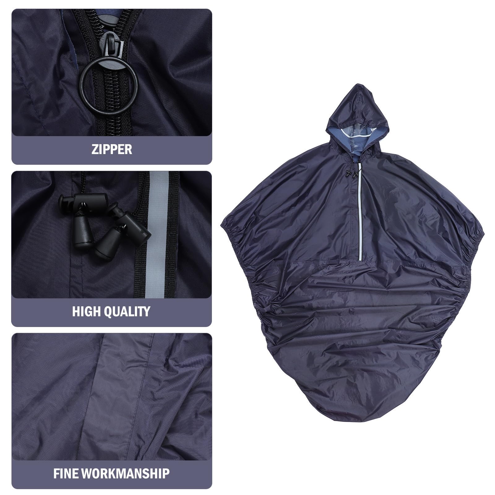 Poncho de Pluie pour Fauteuil Roulant Adulte en Polyester Taffeta Pvc | Pliable et Portable, Facile à Emporter, Usage Extérieur Toute Saison, Conçu pour Personnes Âgées