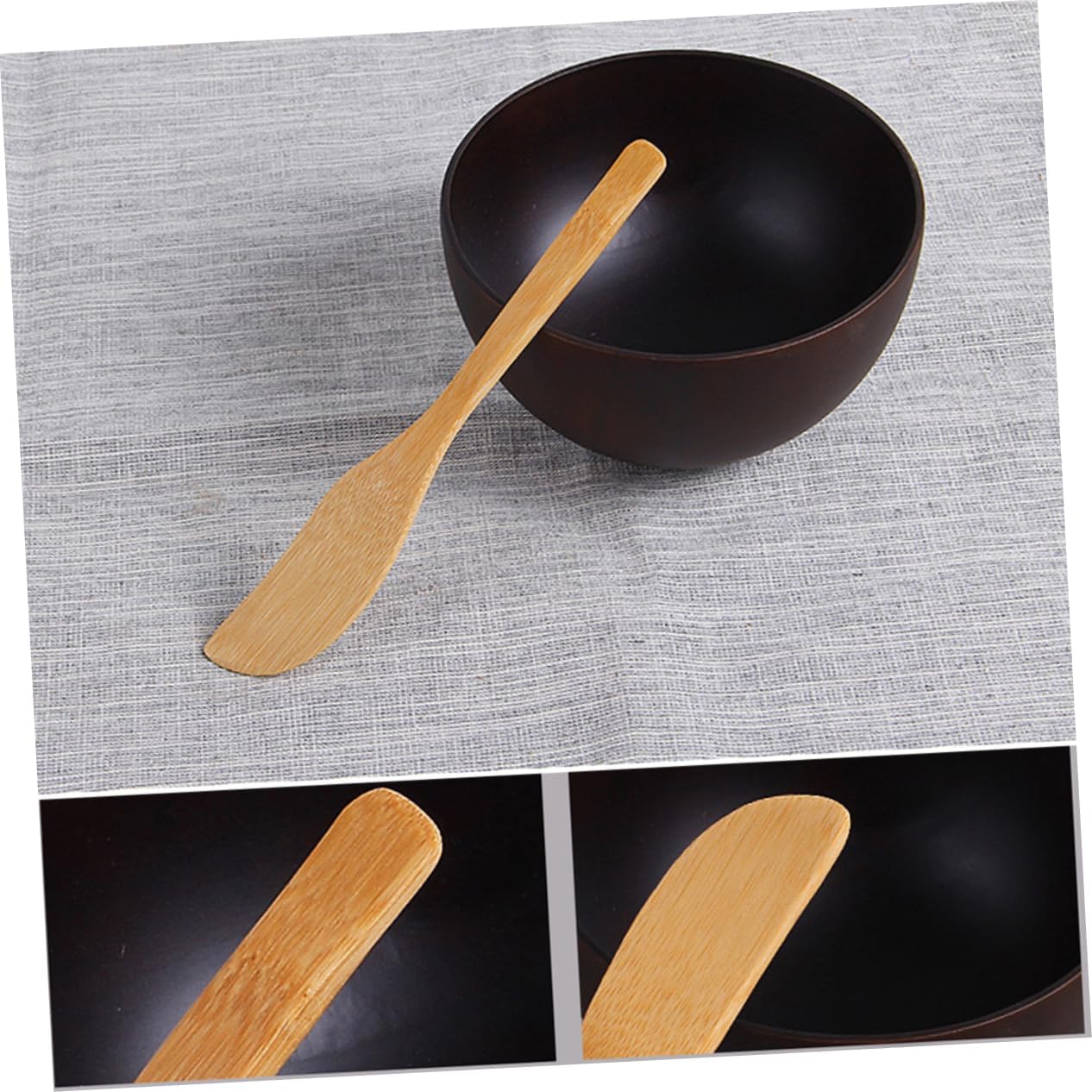 Bamboo Dumpling Filling Spoon Set, 10 Pcs Khaki Kitchen Tool
