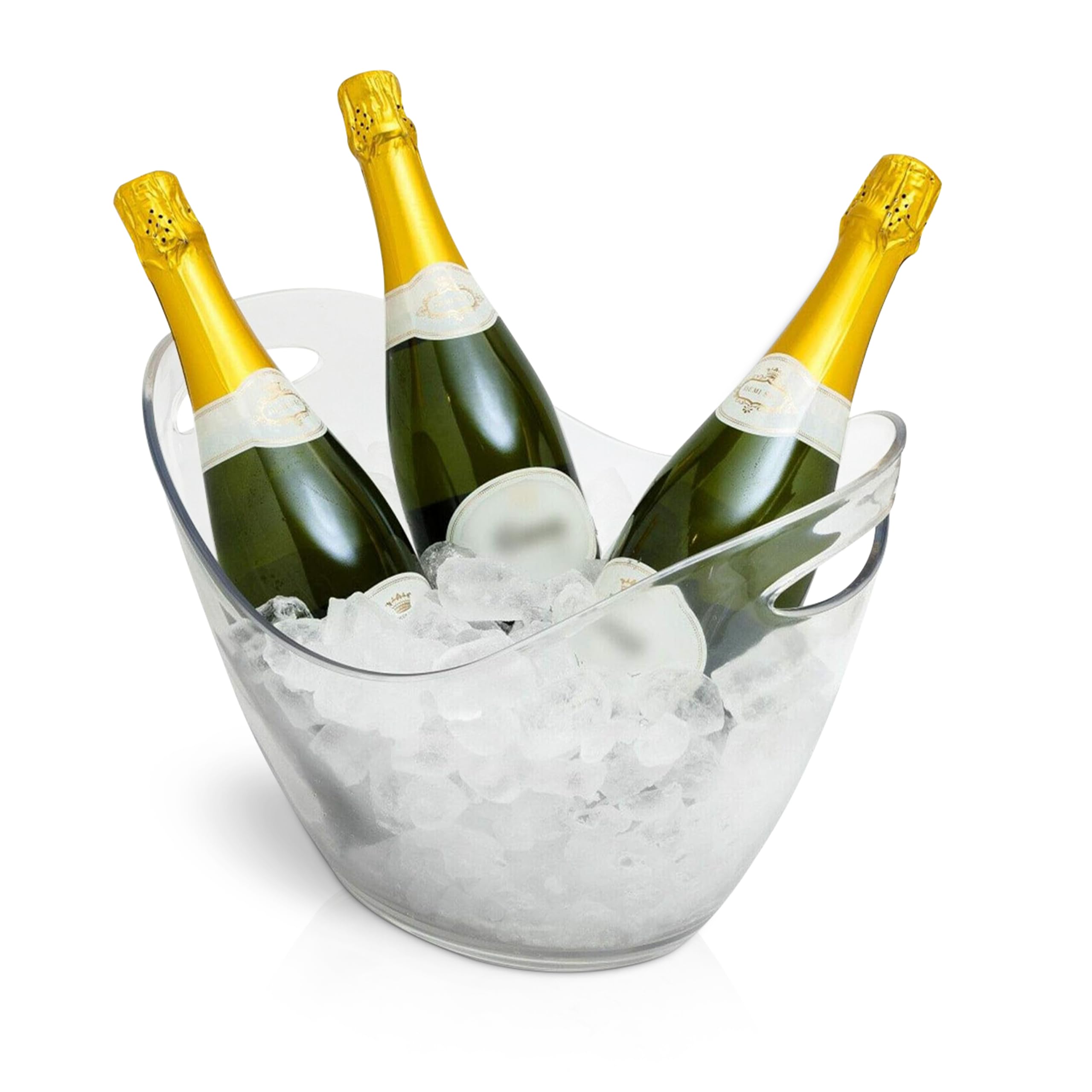 We Can Source It Ltd - Clear Plastic Wine Champagne Cooler 8 litre Holds 3 Bottles Catering Restaurant