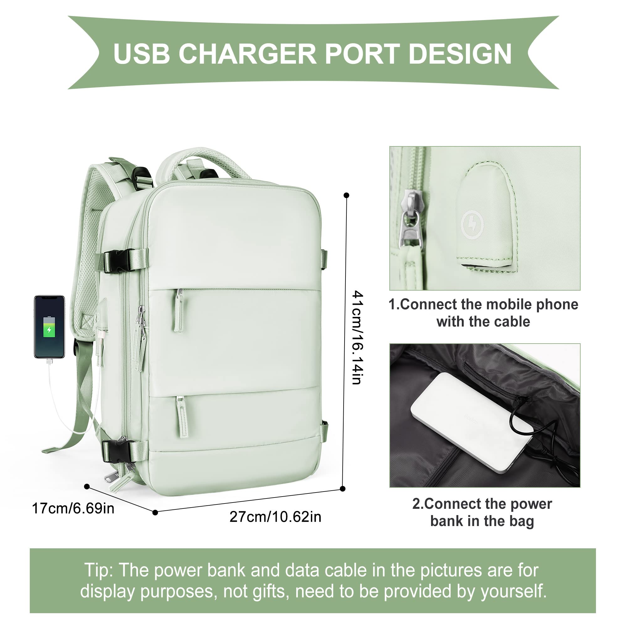 Borse da Cabina per Ryanair 40x20x25 Bagaglio a Mano Zaino Borsa Zaino da Viaggio Il Sedile Zaino per easyjet 45x36x20 bagaglio a mano Borsa Cabina Zaino Casual Daypack per laptop con porta usb