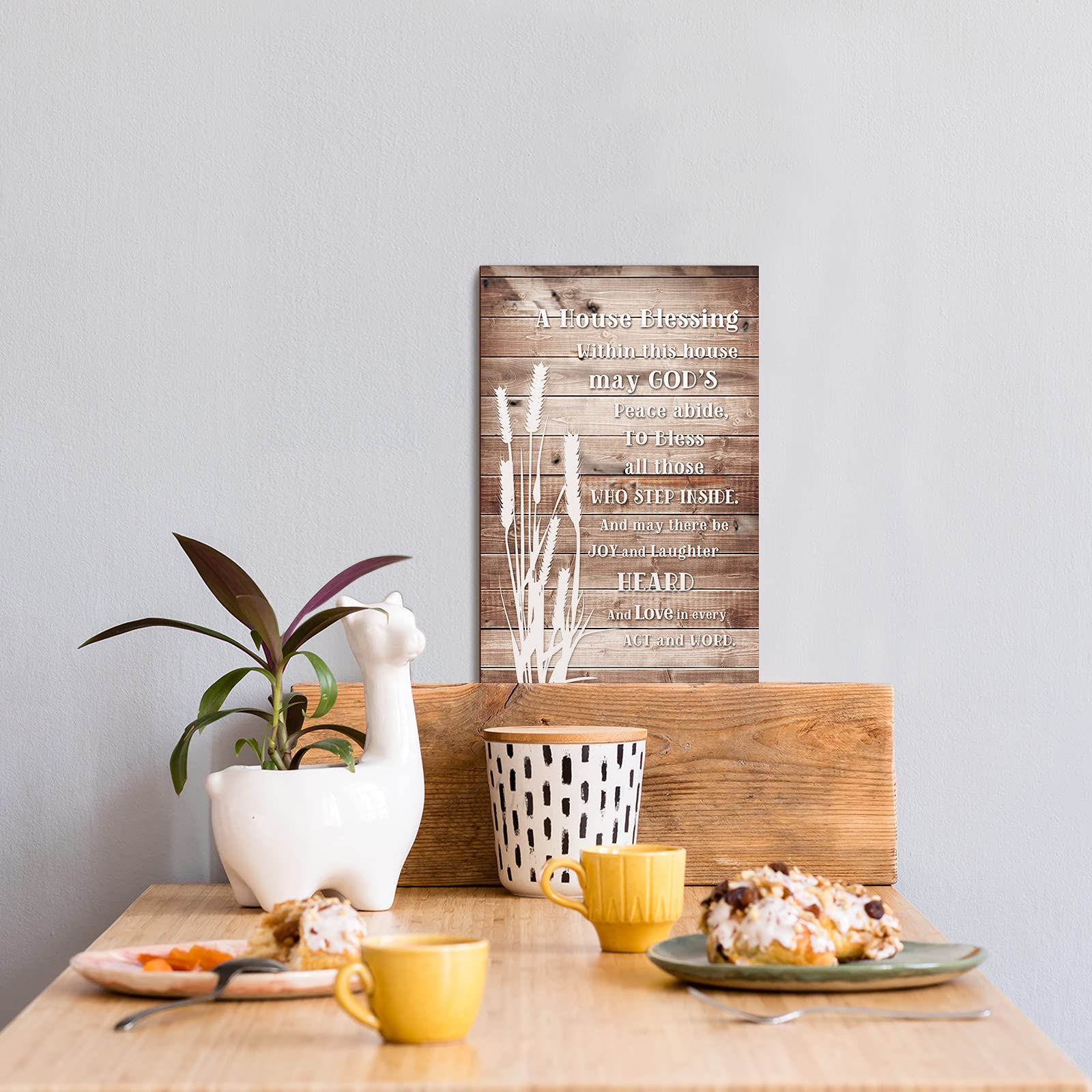 Buy House Blessing Hanging Wooden Sign Christian Bible Verse Wall Decor