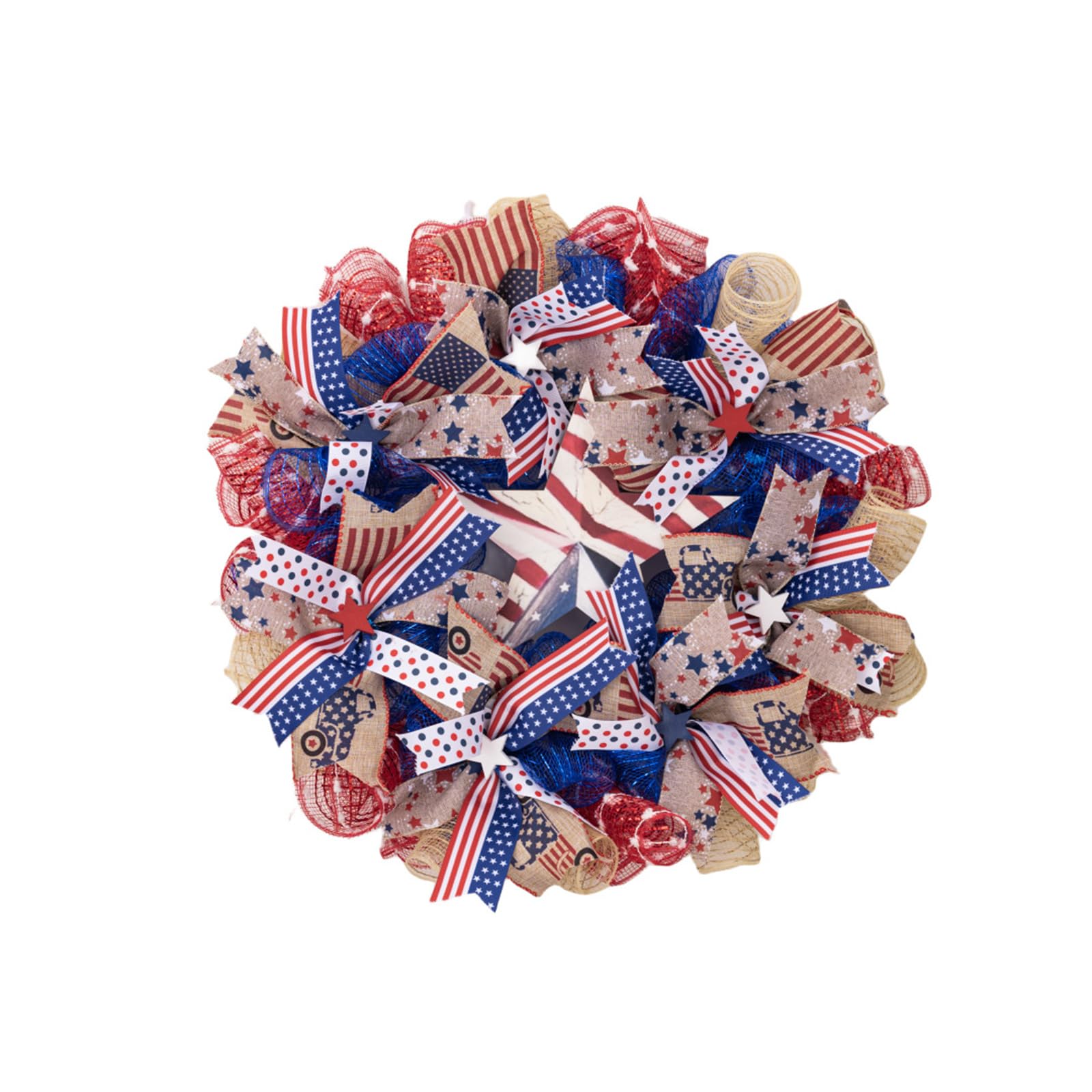 PANGBOER 4th of Julys Wreath for Front Door Independences Day Wreath Americans Flag Memorials Day Americana Gift Independences for Front Door