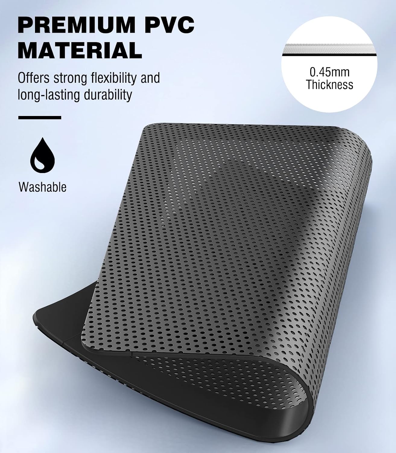 MoKo 120 x 120mm PC Case Magnetic Dust Mesh Filter, 0.5mm PVC Mesh Hole Computer Cooler Fan Dust Filter, Magnetic Frame Dustproof Mesh Filter Cover Fan Filter Grills for Computer PC Case - 4PCS
