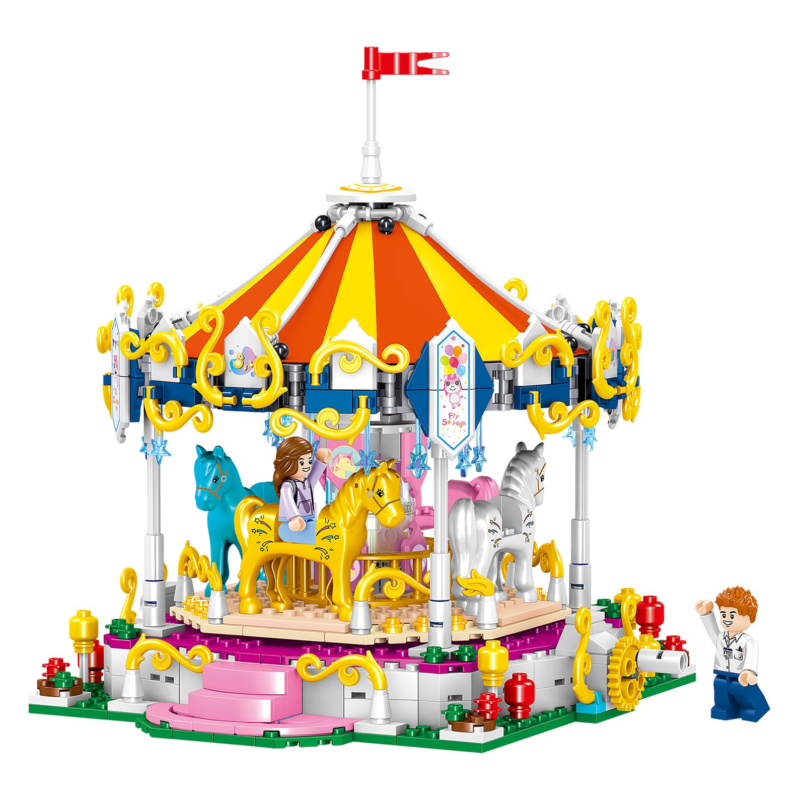 MINISO MiniCity - Amusement Park Building Blocks (Merry-Go-Round