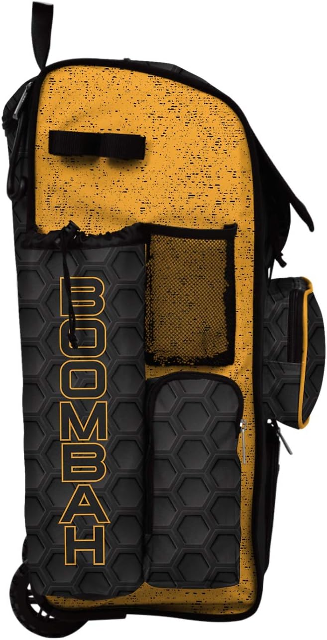 Boombah Rolling Superpack 2.0 3DHC Baseball/Softball Gear Bag - 23-1/2" x 13-1/2" x 9-1/2" - Multiple Colors - Telescopic Handle and Holds 4 Bats - Wheeled Version