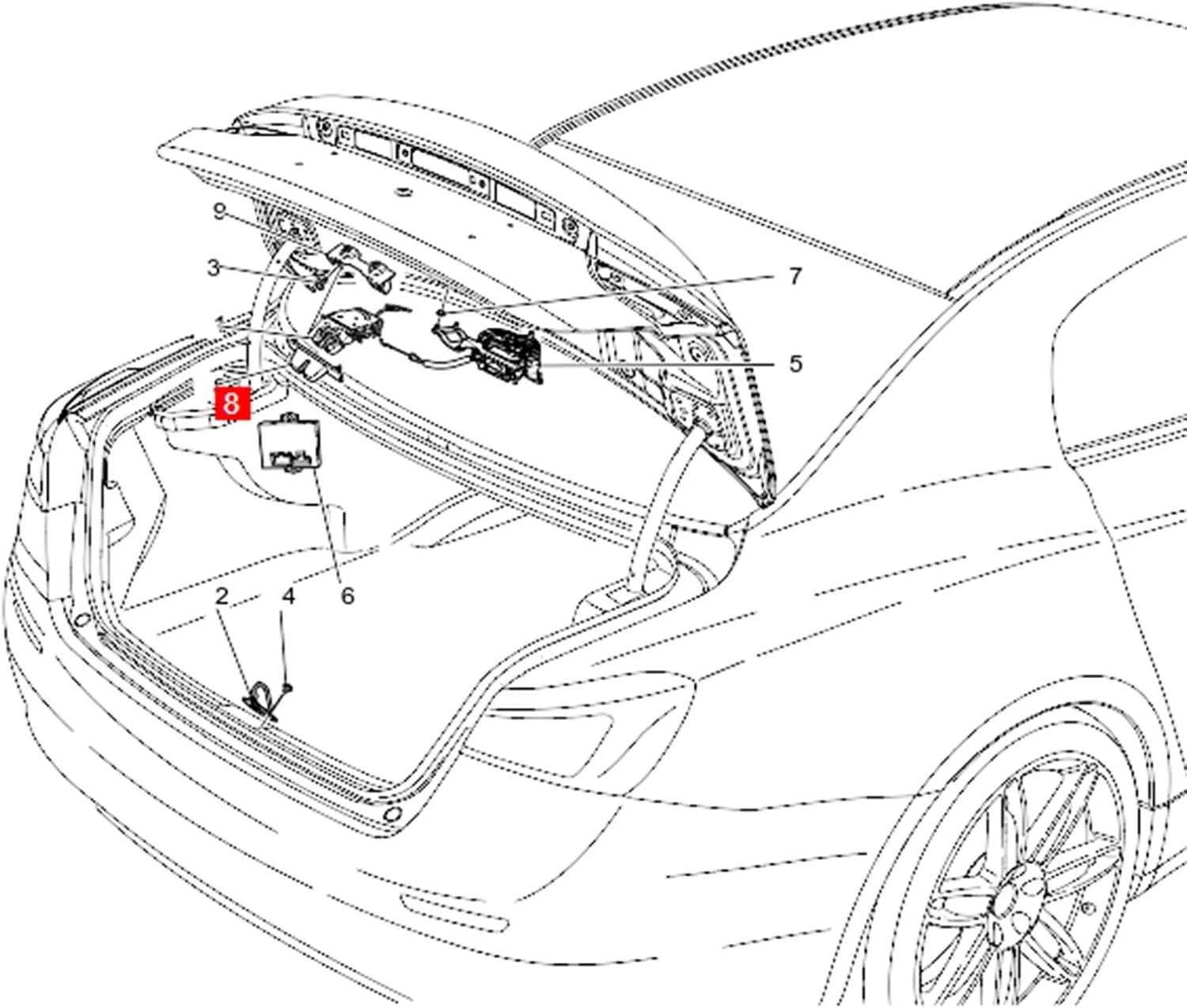 Tailgate Liftgate Latch Lock Actuator Cover Trim Fit for Maserati 2014-2022 Ghibli