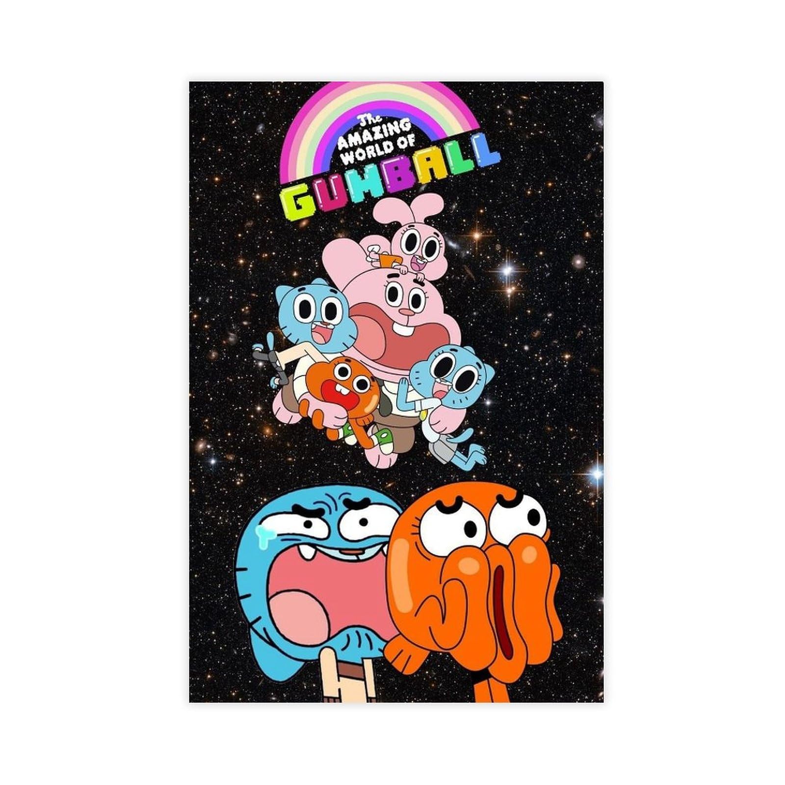 AAVEDA Anime The Amazing World of Gumball 8 Canvas Poster Wall Art Decor Print Picture Paintings for Living Room Bedroom Decoration Unframe-style 12x18inch(30x45cm)