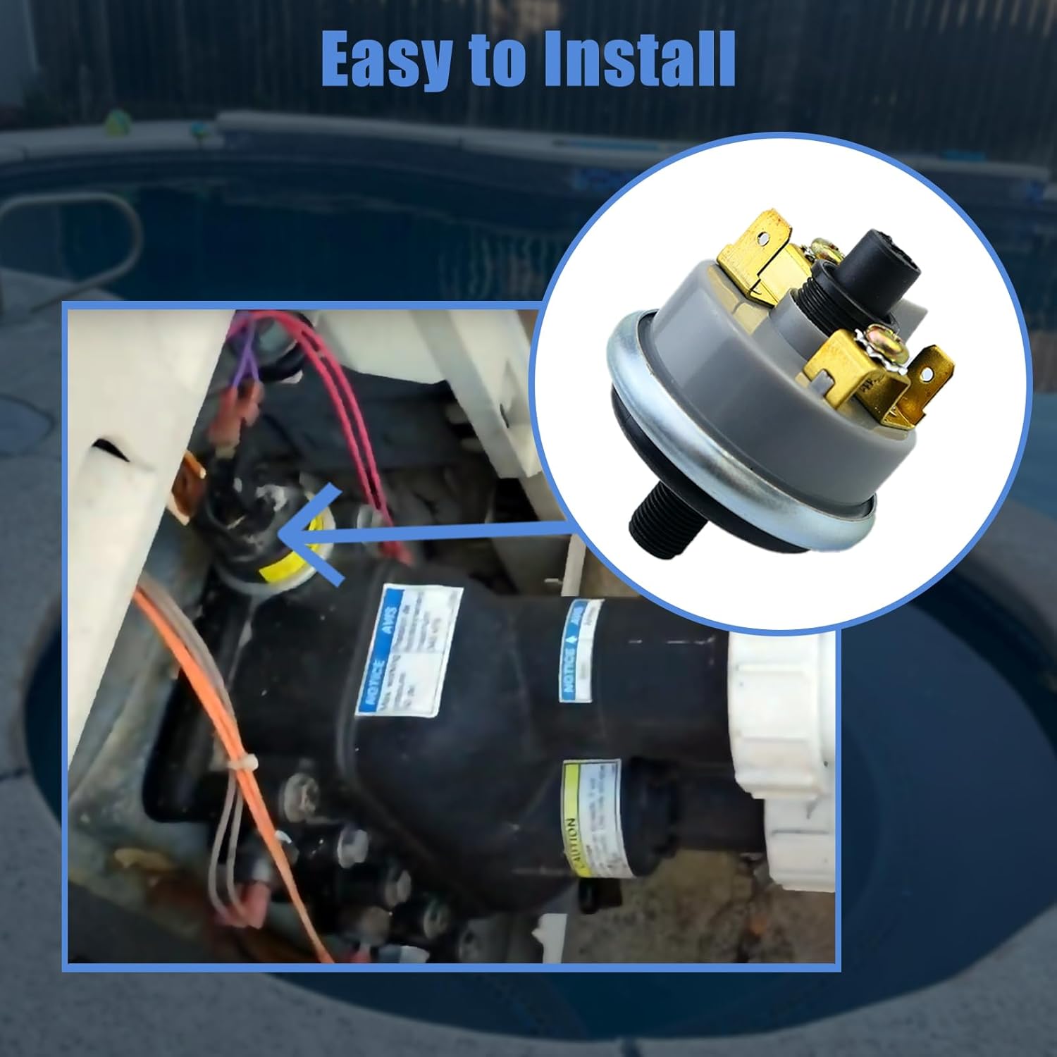 Pool Heater Repair Kit Includes Stack Flue Sensor Thermistor and Switch Fit for Pentair MasterTemp and Max-E-Therm Pool Heaters Replace 42002-0024S 42001-0053S 42001-0060S 42002-0025S 42001-0063S