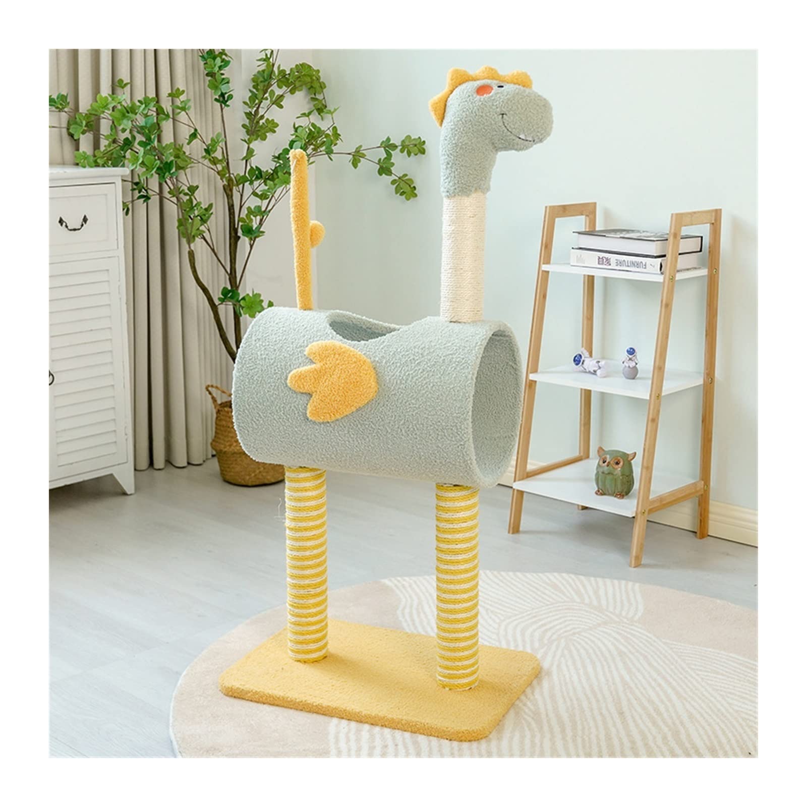 Centro de Actividades para Gatos Dinosaurio Gato Escalada Marco Multifuncional pequeño apartamento rascador Poste Arena for Gatos uno no ocupa un área de Cuatro Estaciones Universal Lindo Juguete