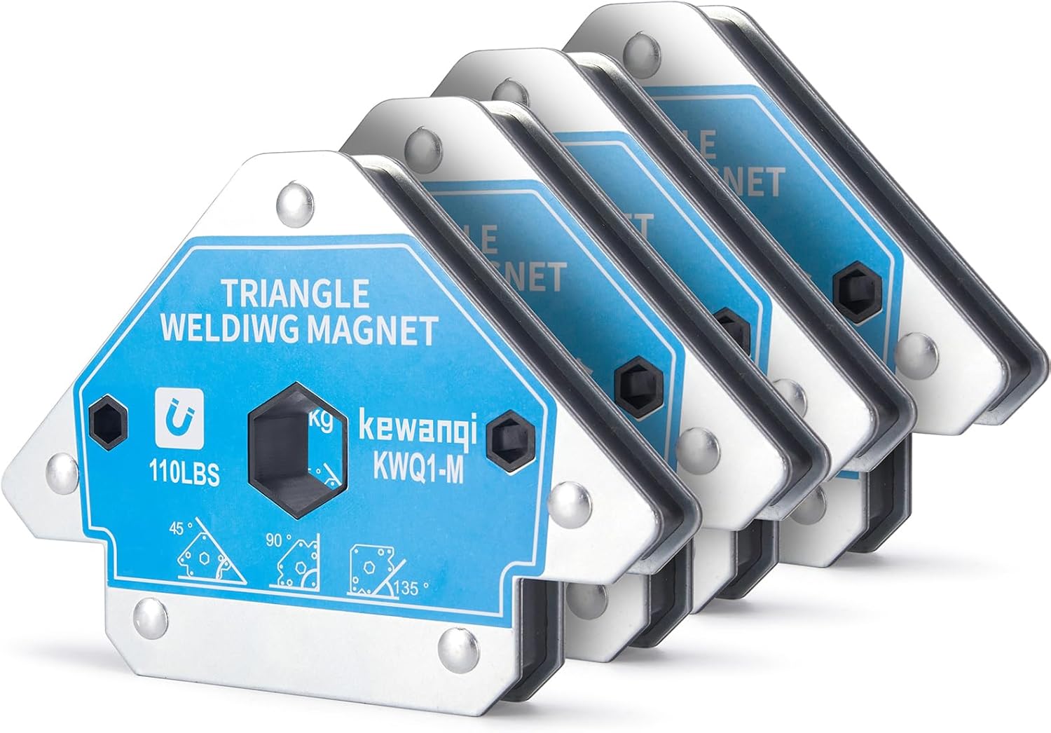 110 LB Welding Magnets Clamp Sets-4 Pieces of Magnetic Welding Holder 110 LBS Holding Power Welder Tools and Accessories