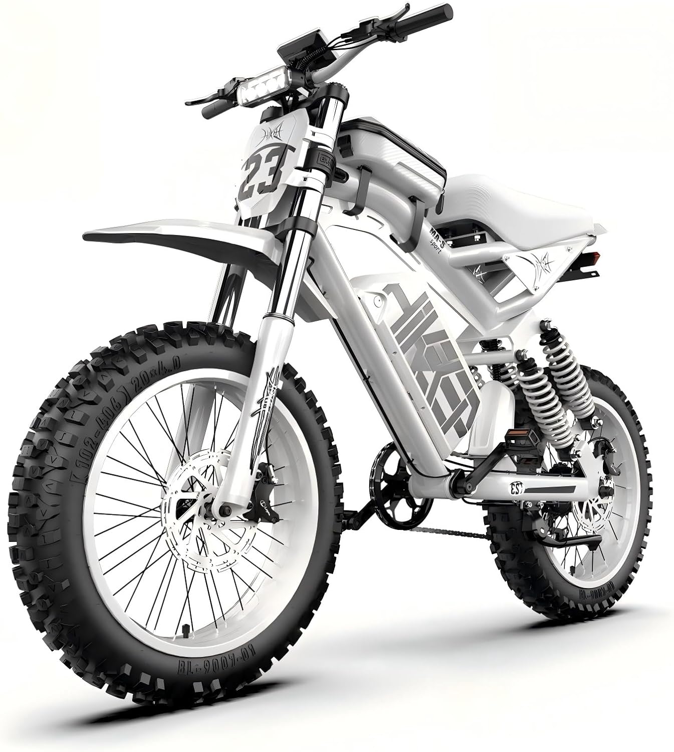 HiKeep Electric Dirt Bike for Adults - Peak 1500W/3000W Electric Bikes, 28-38MPH, 48V/52V 15.6Ah/25Ah/40Ah, 70-120 Mile(PAS Mode), All-Terrain Fat Tire Electric Motorcycle, Safety Tested to UL 2849