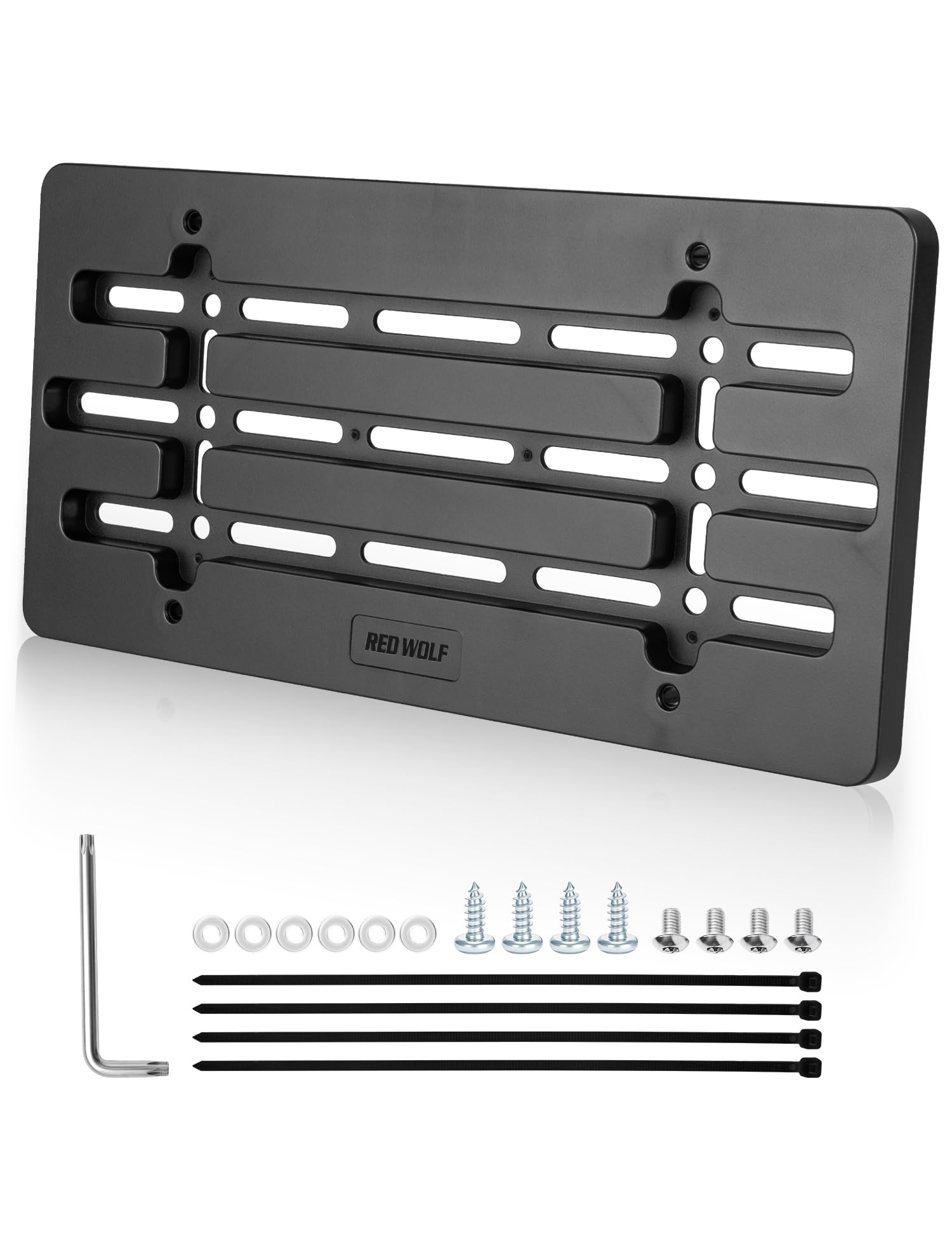 Amazon.com: RED WOLF Front License Plate Holder No Drill Holes
