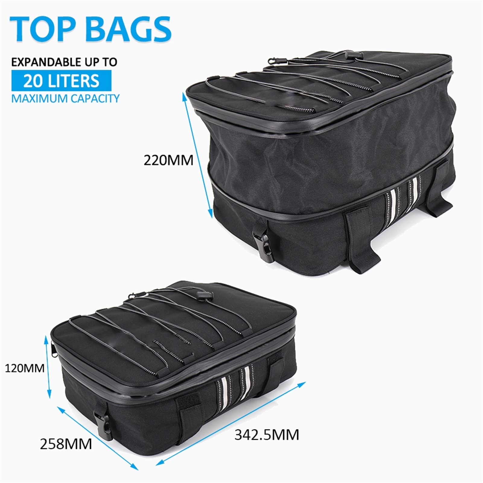Accessori Moto BMW R 1200 1250 GS LC Adventure: Borse Superiori, Laterali e da Viaggio per F650GS G310GS ADV (Color: 3bags-aset)