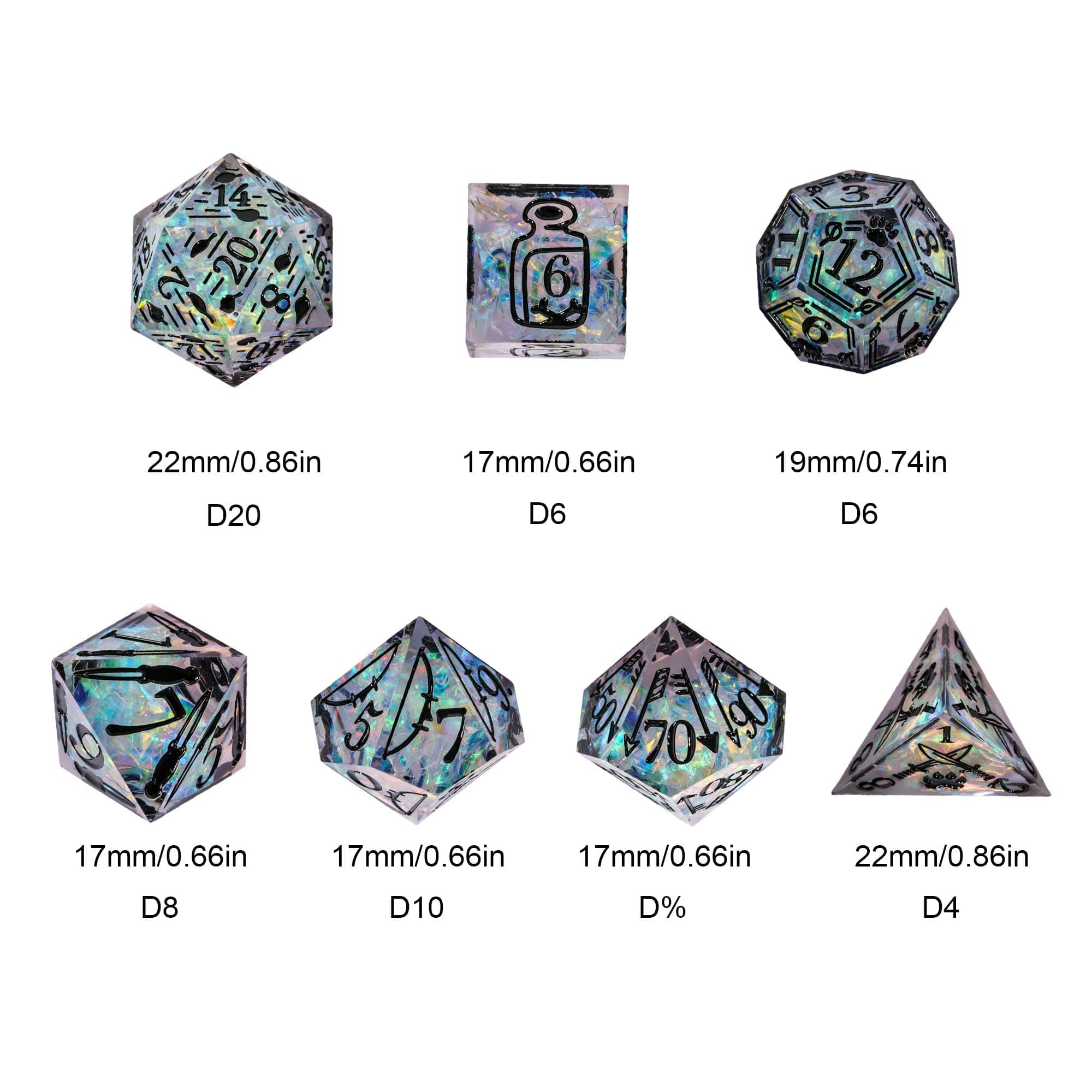 Tabletop RPG Gaming Dice Ranger Class D&D Dice Set - Polyhedral RPG ...
