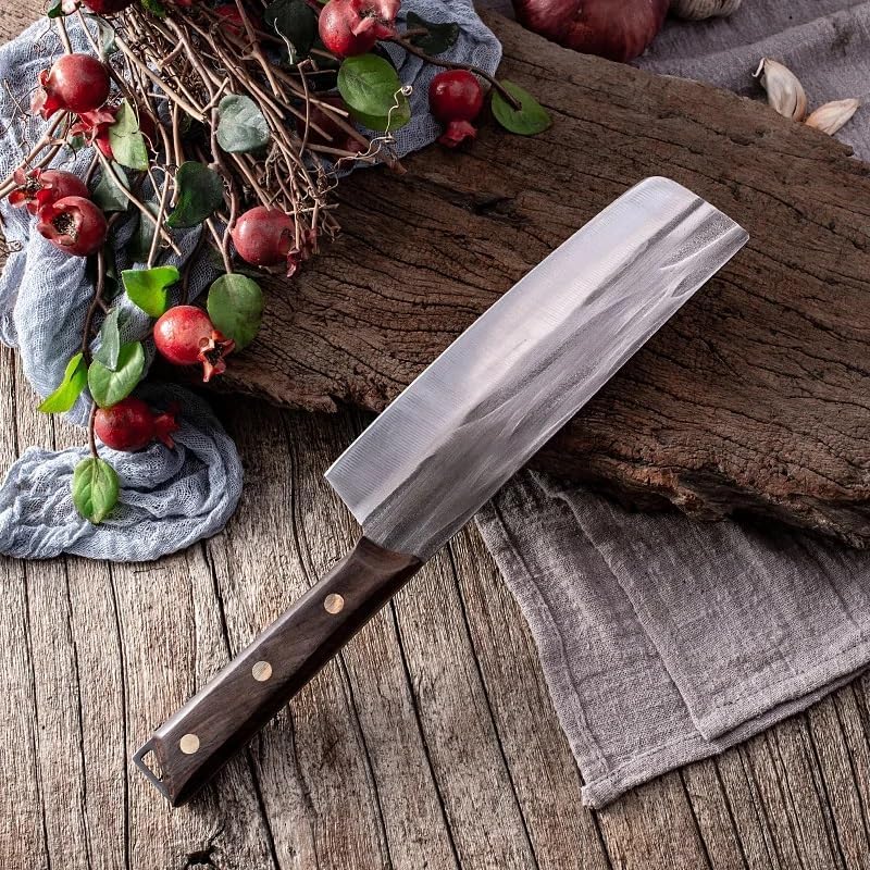 Meat Cleaver,Cleaver Knife Stainless Steel Knife Handmade Forged Sharp Chef Cleaver Slicing Kitchen Knives For Cutting Vegetables Meat, LAMAJIGA5844