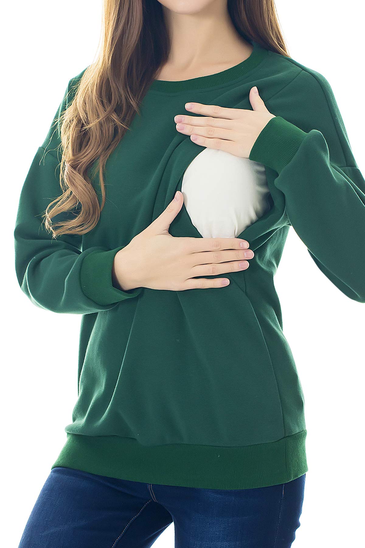 Smallshow Stillen Sweatshirt Langarm T-Shirt Pullover