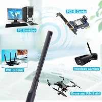 Bingfu WLAN Antenna 2.4G/5.8GHz 8dBi MIMO RP-SMA WiFi Antenna ASUS Fenvi Rosewill Gigabyte Router PCI-Express Hálózati Kártya Adapter 2db 4