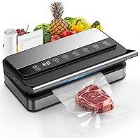 Vista 1 de 85Kpa Food Vacuum Sealer with Digital Timer, Built-in Cutter, and Storage Box