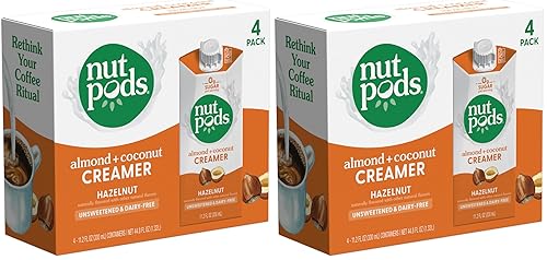 Miniatura 10 de nutpods Crema de avellanas - Crema sin azúcar sin lácteos hecha de almendras y cocos - Crema keto, Whole30, sin gluten, sin OMG, vegana, sin azúcar,