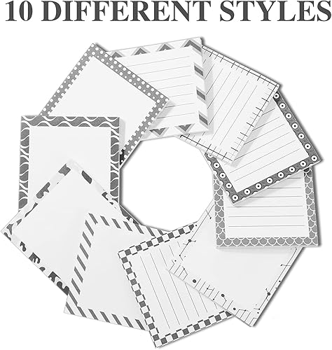 Miniatura 3 de Paquete de 10 notas adhesivas de 3 x 3 pulgadas, 500 hojas de notas adhesivas fáciles para recordatorio, estudio, planificación, suministros de