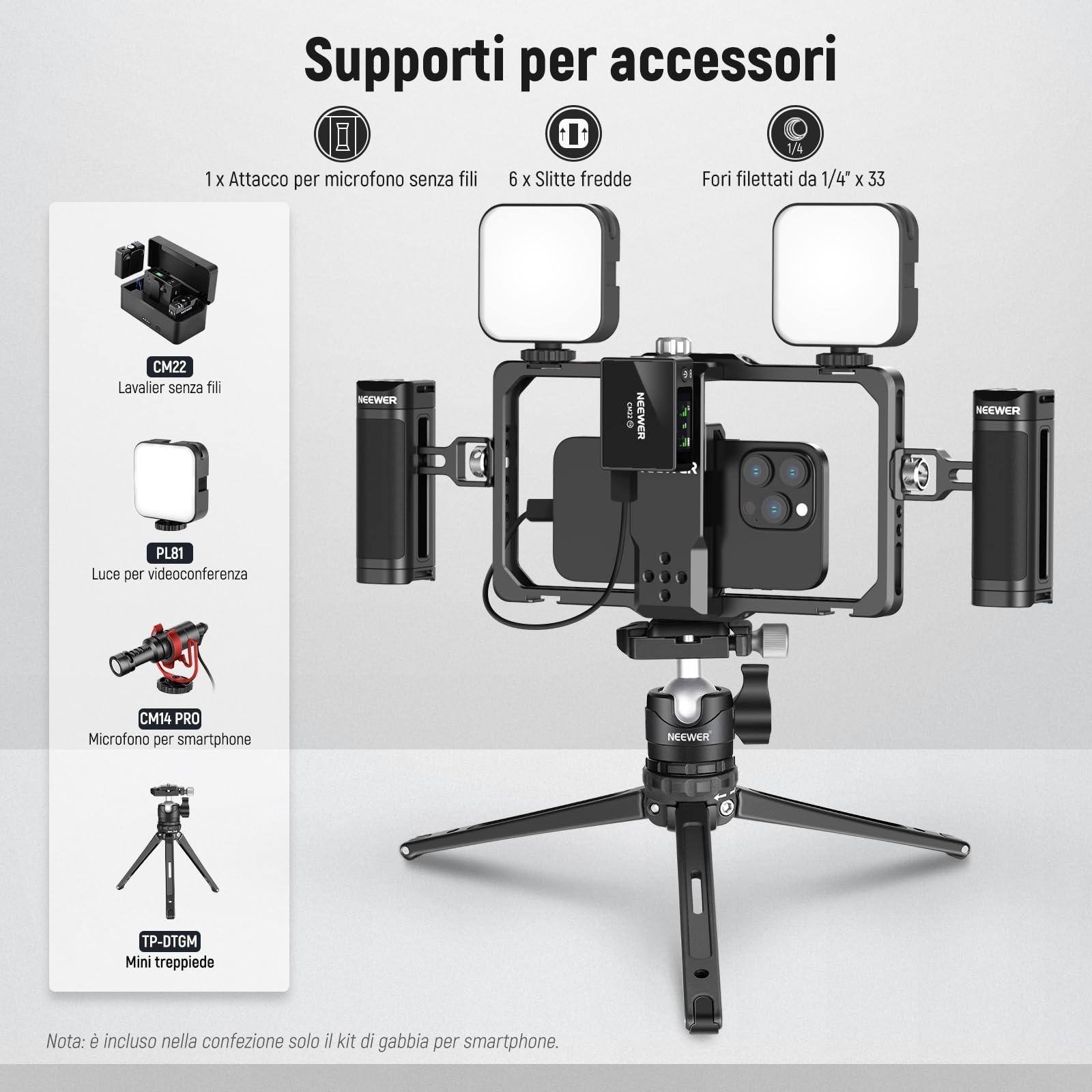 Neewer RIG, Geniale Supporto Per Smartphone, Perfetto Per Foto E Video Con Iphone E Android - Foto 4