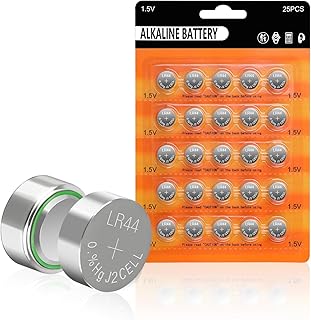 AG13 LR44 Batteries (25-Pack) - Long-Lasting 1.5V LR44 Alkaline Battery for Watches, Toys, |AG13/A76/357/L1154F/SR44 Equivalent | Leak-Proof Design & Mercury-Free