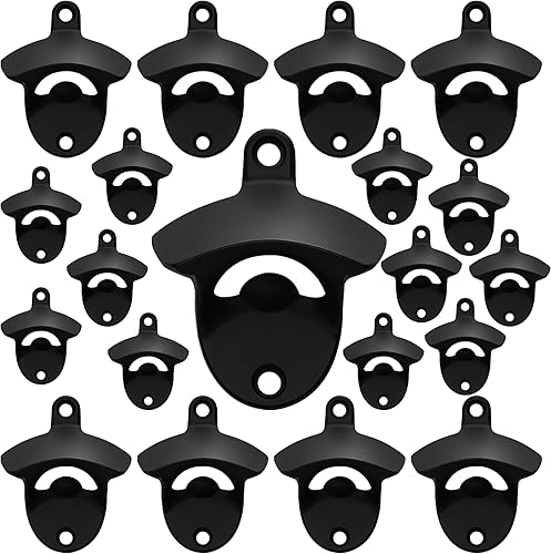 Miniatura 29 de Abrebotellas montado en la pared, bronce antiguo, abridor de tapa de cerveza montable, acero inoxidable (paquete de 1) Bronce antiguo,Negro -,Cobre