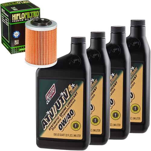 Oil Change Kit For Can-Am 2012 Outlander 400 XT IRS Synthetic 0W-40