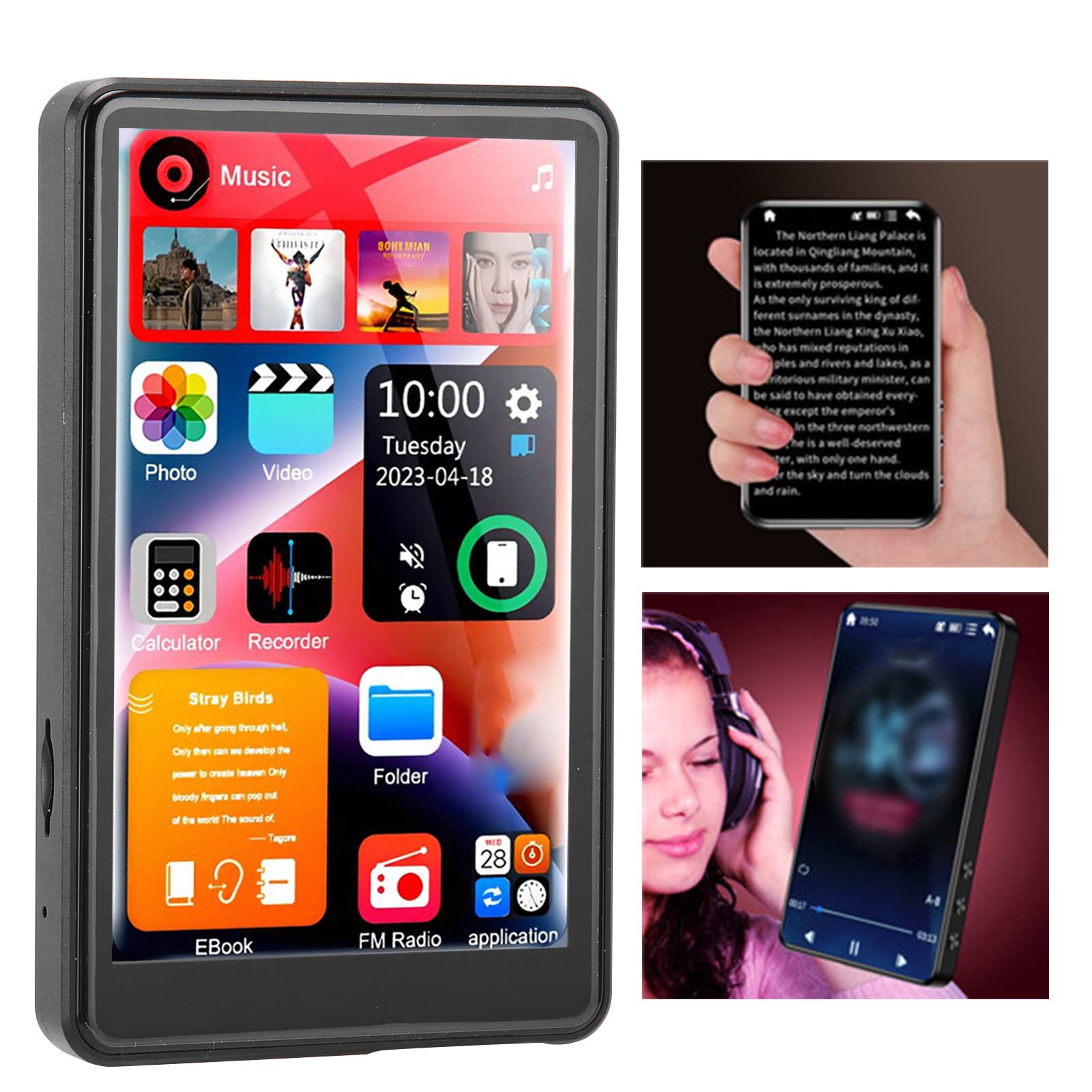 X20 Lettore Musicale MP3 Bluetooth 5.0 Touch Screen da 4,0 Pollici Lettore Audio Digitale Portatile per Amanti della Musica 16 GB/256 GB (#1)