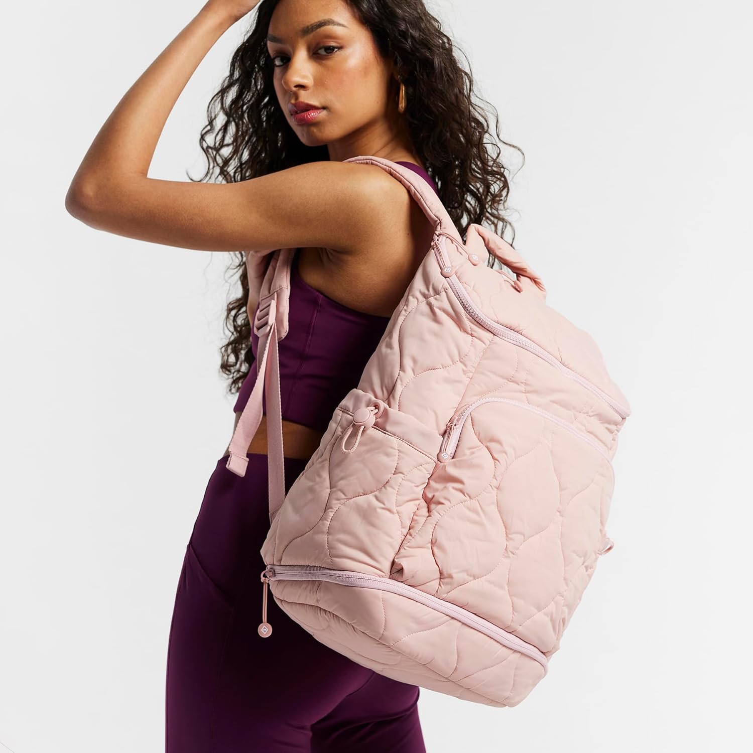 Featherweight Commuter Backpack Travel Bag, Rose Quartz