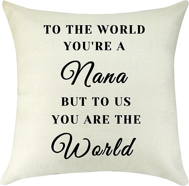 to My Grandma Gifts Decorative Cushion Cover Pillow Covers Birthday Mothers Day Thanksgiving Day Gift for Nana Grandma from Granddaughter Grandson Square Linen Pillow Case for Sofa Bedroom 18" x 18"