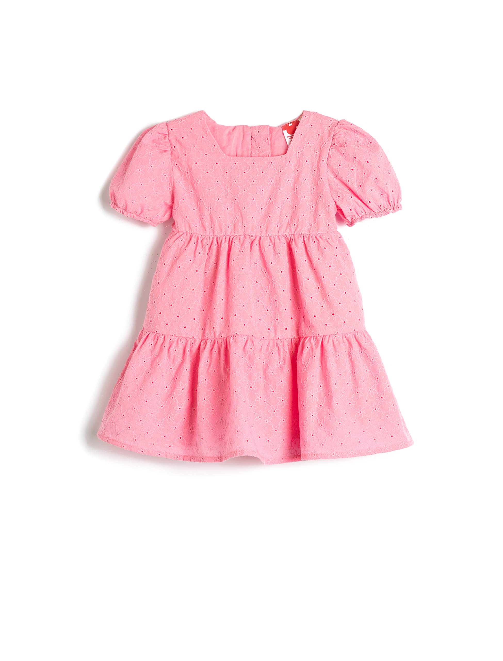 Koton Sukienka Niemowlęta Cutwork Dress Embroidered Sequare Neck Cotton