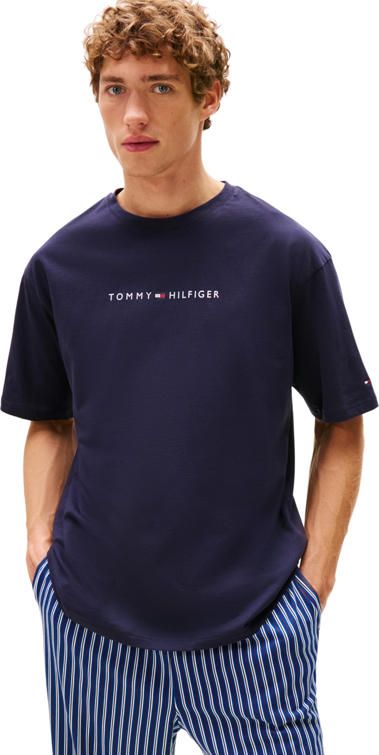 Tommy Hilfiger Original Loungewear T-Shirt, Navy, Size L, Men